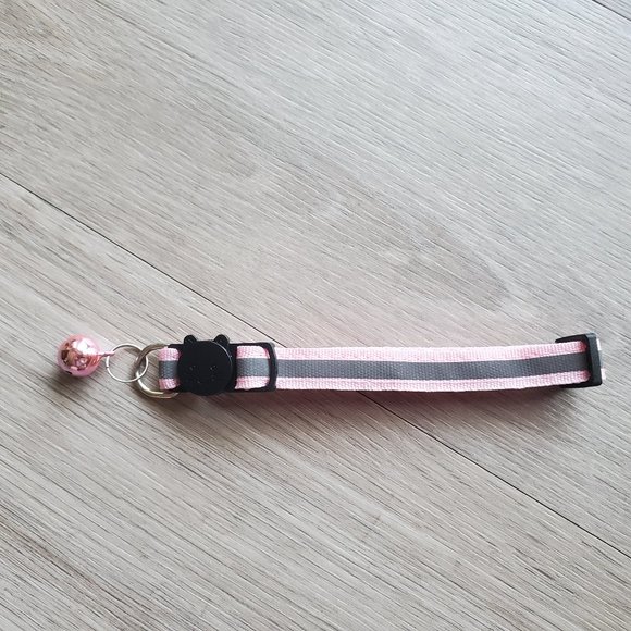 NEW Light Pink Adult Reflective-Breakaway Cat Collar with Bell - Picture 6 of 6